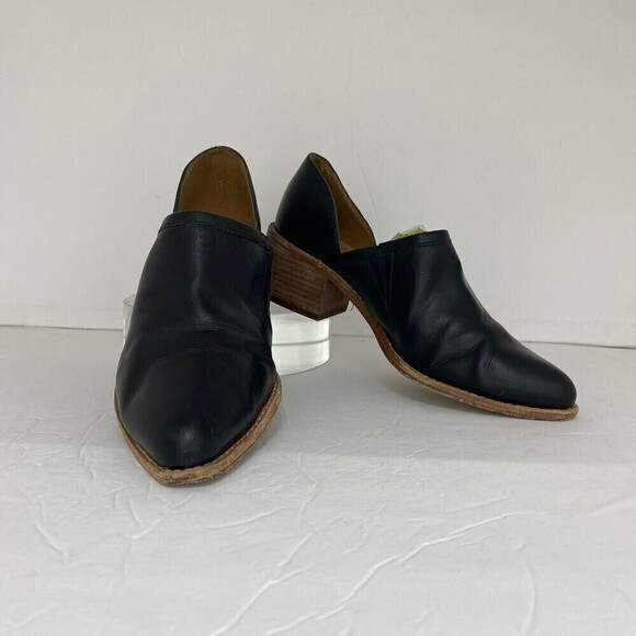 Madewell Women's The Brady Lowcut Ankle Booties Black Leather Size 7.5 - Picture 1 of 9